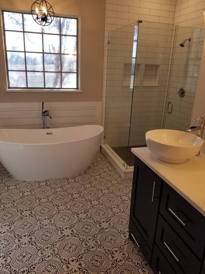 Tub and glass shower combination